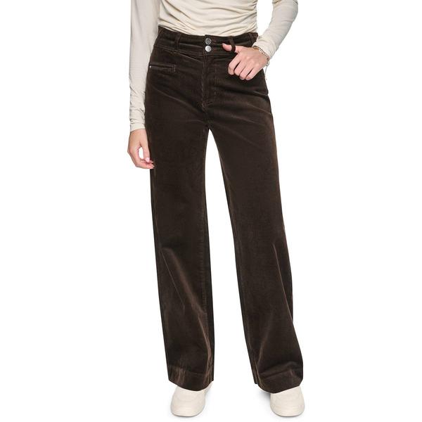 Womens DKNY Jeans Corduroy Hi Rise Double Button Wide Leg Pant