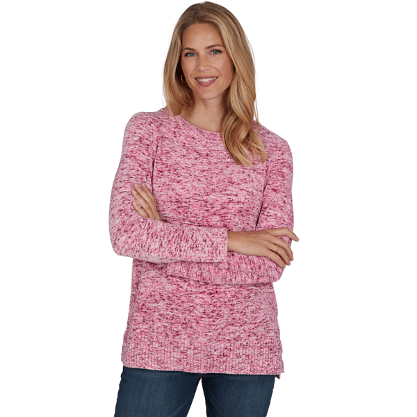Plus Size Ruby Rd. Holiday Item Sweaters Jewel Neck Spacedye Che - image 