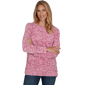 Plus Size Ruby Rd. Holiday Item Sweaters Jewel Neck Spacedye Che - image 1