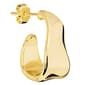 Athra 14kt. Gold over Brass Abstract Wave Hoop Earrings - image 2