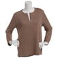 Plus Size Hasting & Smith Long Sleeve Solid Tee with Buttons - image 1