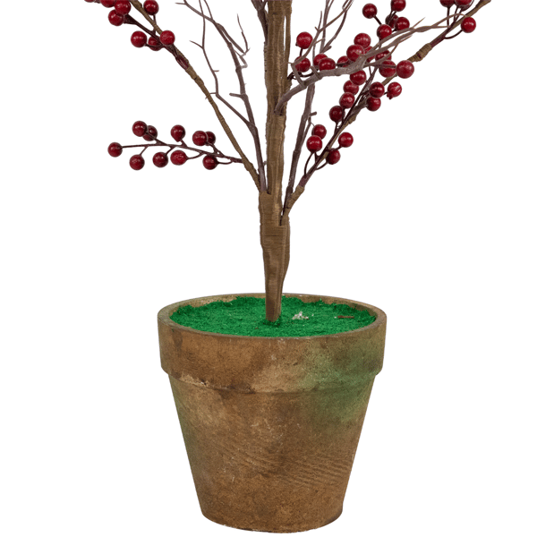 Northlight 4ft. Potted Berry Artificial Christmas Twig Tree