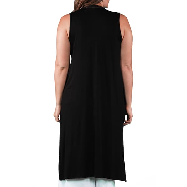 Plus Size 24/7 Comfort Apparel Maxi Cardigan Vest