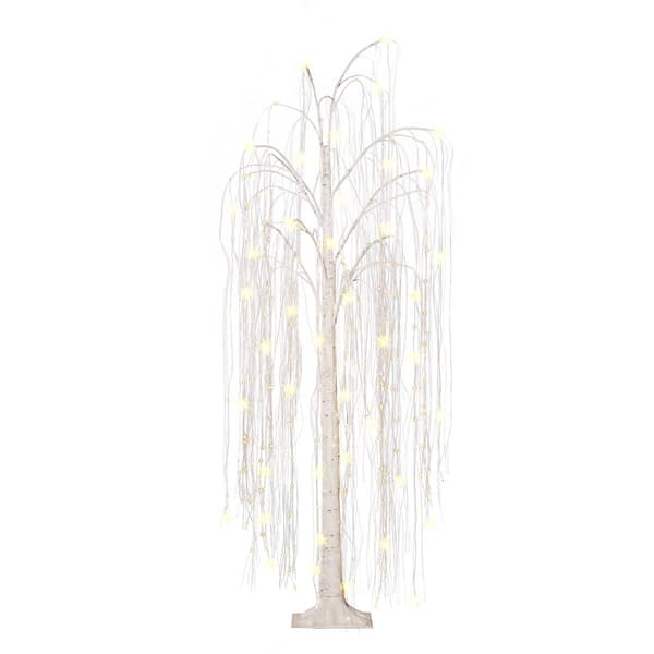 Puleo International 6ft. Pre- Lit LED Outdoor Willow Tree
