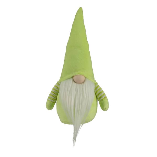 Northlight Seasonal Lime Green & White Spring Gnome Figurine - image 