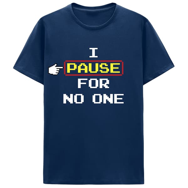 Young Mens I Pause For No One Graphic Tee