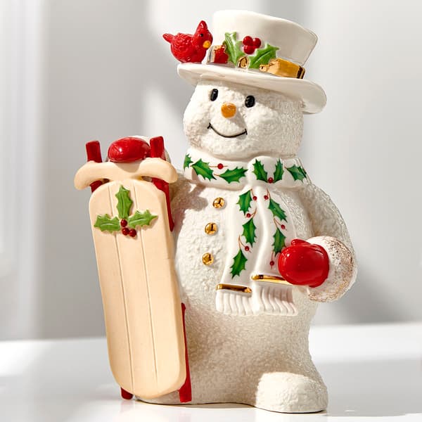 Lenox(R) 2025 6in. Holiday Snowman with Sled - image 