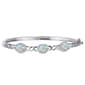 Gianni Argento Silver & Lab Created Opal Infinity Bangle Bracelet - image 1