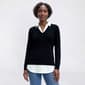 Womens Adrianna Papell 3/4 Sleeve Two In One Blouse - image 1