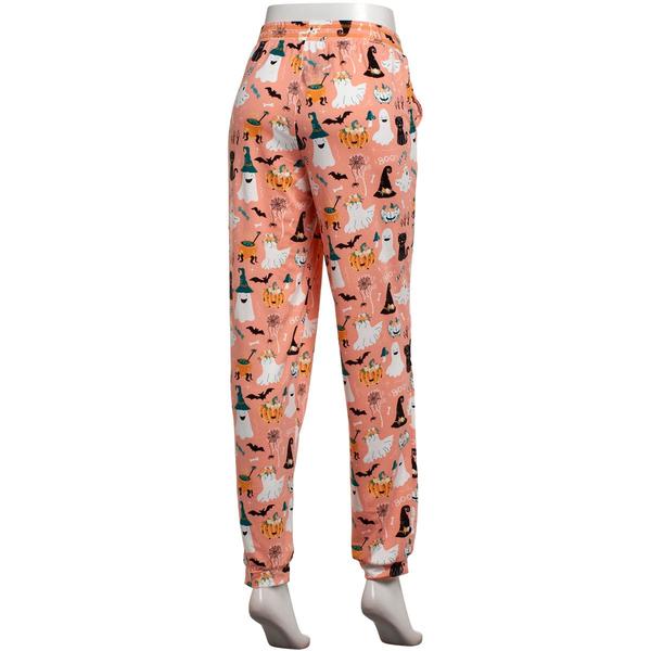 Womens MUK LUKS® Halloween Ghost Mixed Media Pajama Joggers