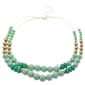 Ashley Cooper(tm) Green 2 Row Beaded Layered Statement Necklace - image 1