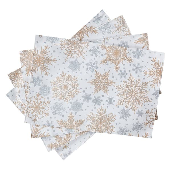 Avanti Snowflakes Holiday Placemats - Set of 4