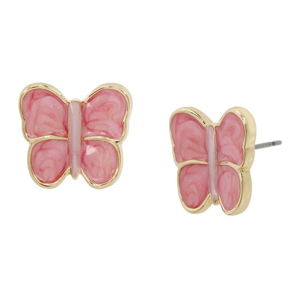 Betsey Johnson Sweetheart Butterfly Stud Earrings