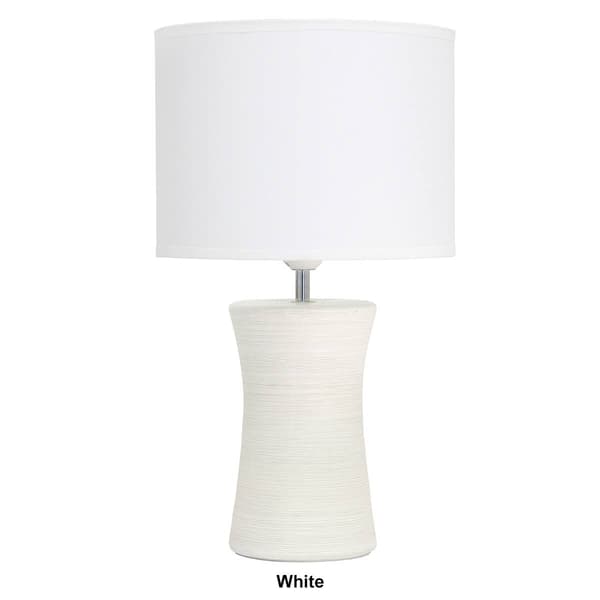 Simple Designs Ceramic Hourglass Table Lamp