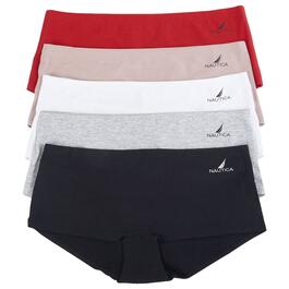 Womens Nautica 5pk. Cotton Blend Boyshorts Panties NT3063-5PKH