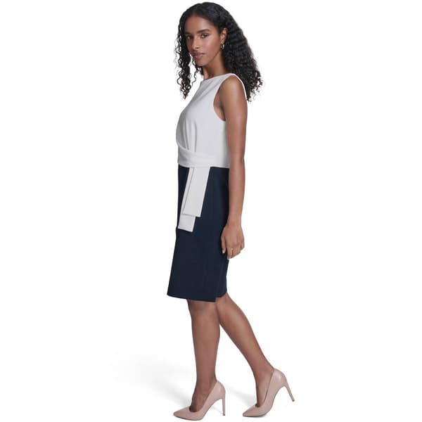 Womens Tommy Hilfiger Sleeveless Color Block Sheath Dress
