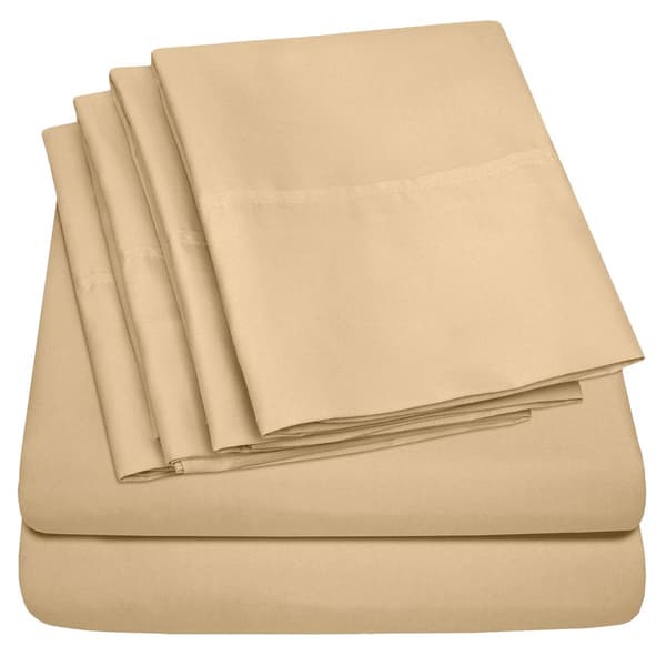 Sweet Home Collection 1500 TC Solid Brushed Microfiber Sheets Set - image 