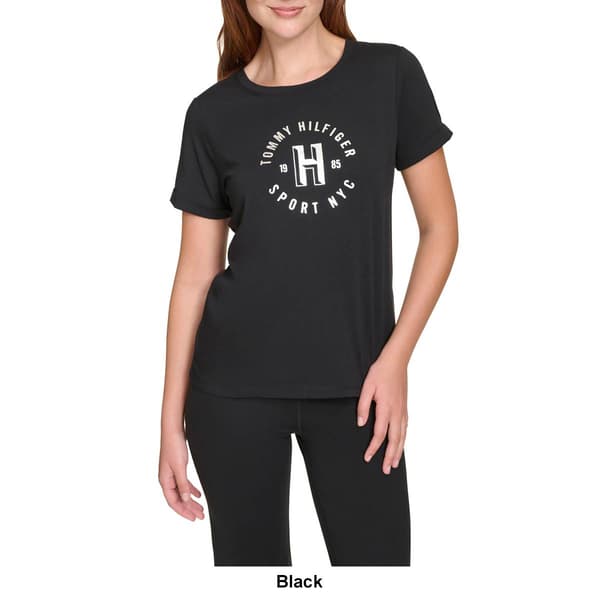 Womens Tommy Hilfiger Sport Classic Set in Roll Cuff Foil Tee