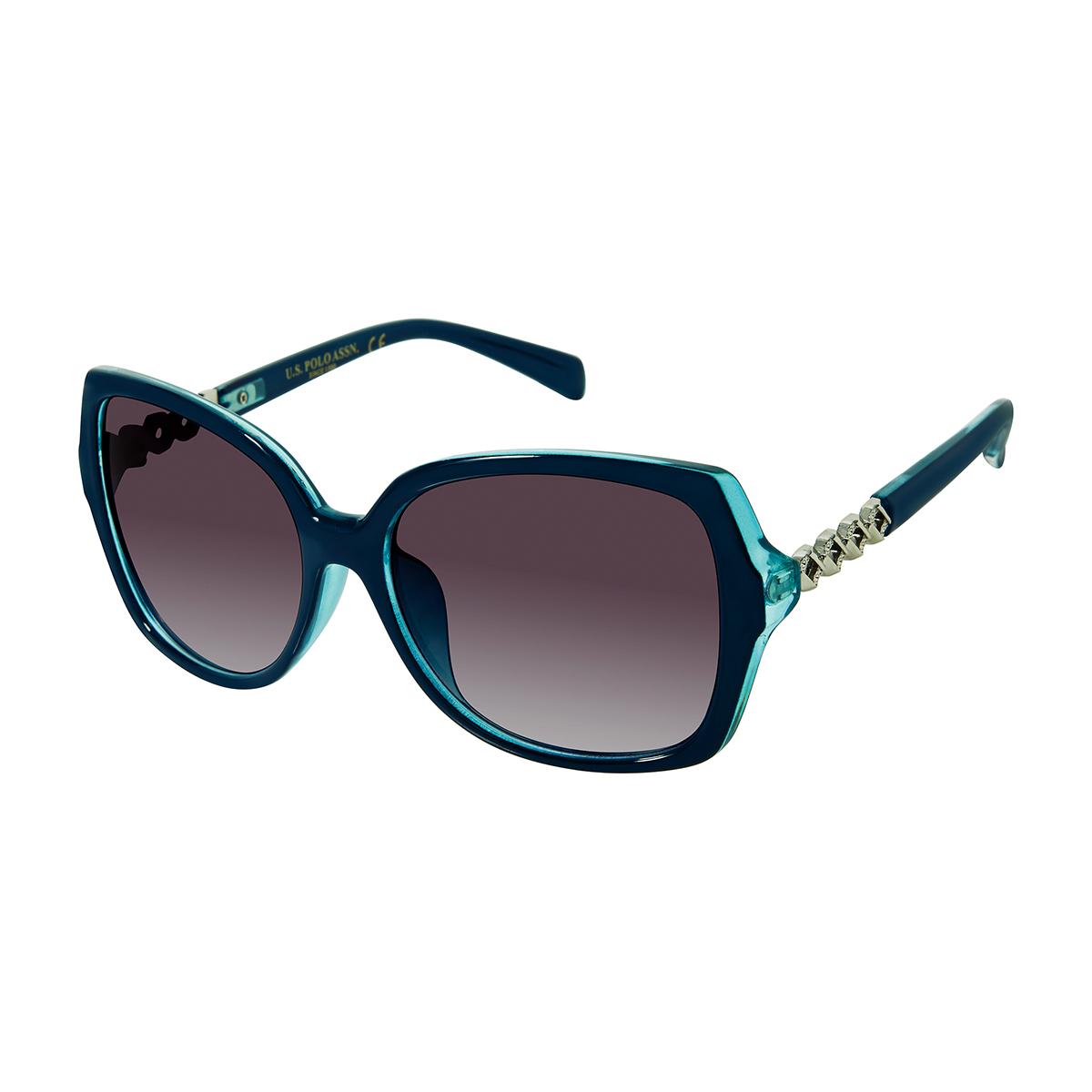 Womens U.S. Polo Assn.® Rectangle Chain Sunglasses