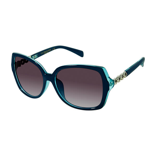 Womens U.S. Polo Assn.(R) Rectangle Chain Sunglasses - image 