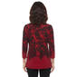 Womens Kasper 3/4 Sleeve Hardware Leaf Keyhole Blouse - image 3