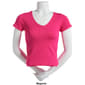 Juniors Jolie & Joy Short Sleeve V-Neck Seamless Tee - image 4