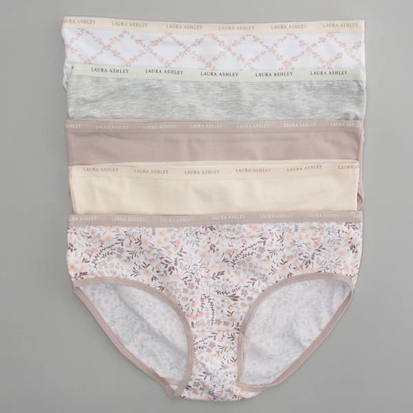 Womens Laura Ashley® 5pk. Solid Bikini Panties LS9540-5PKKJ