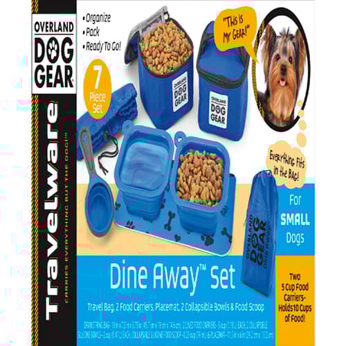 Overland Dog Gear&#8482; 7pc. Dine Away&#8482; Travel Bag - For Small Dogs