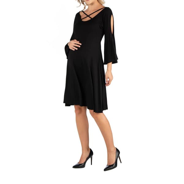 Womens 24/7 Comfort Apparel Maternity A-Line Dress