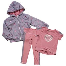 Toddler Girl Body Glove 3pc. Knot Front Tee/Jacket/Leggings Set