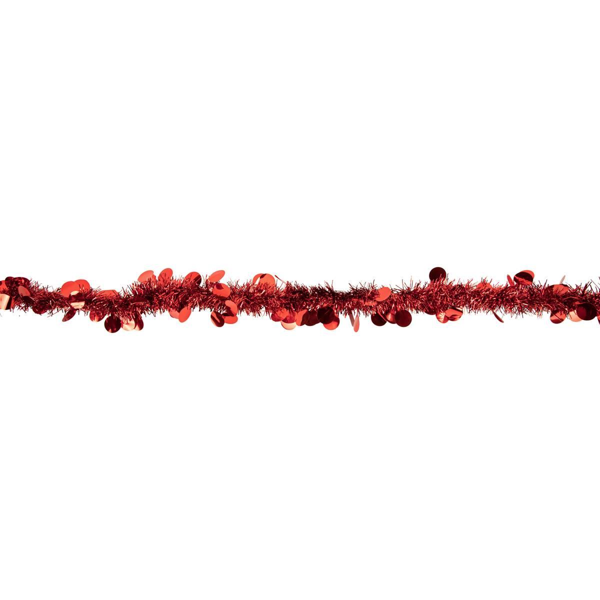 Northlight Seasonal 50ft. Red With Polka Dots Tinsel Garland