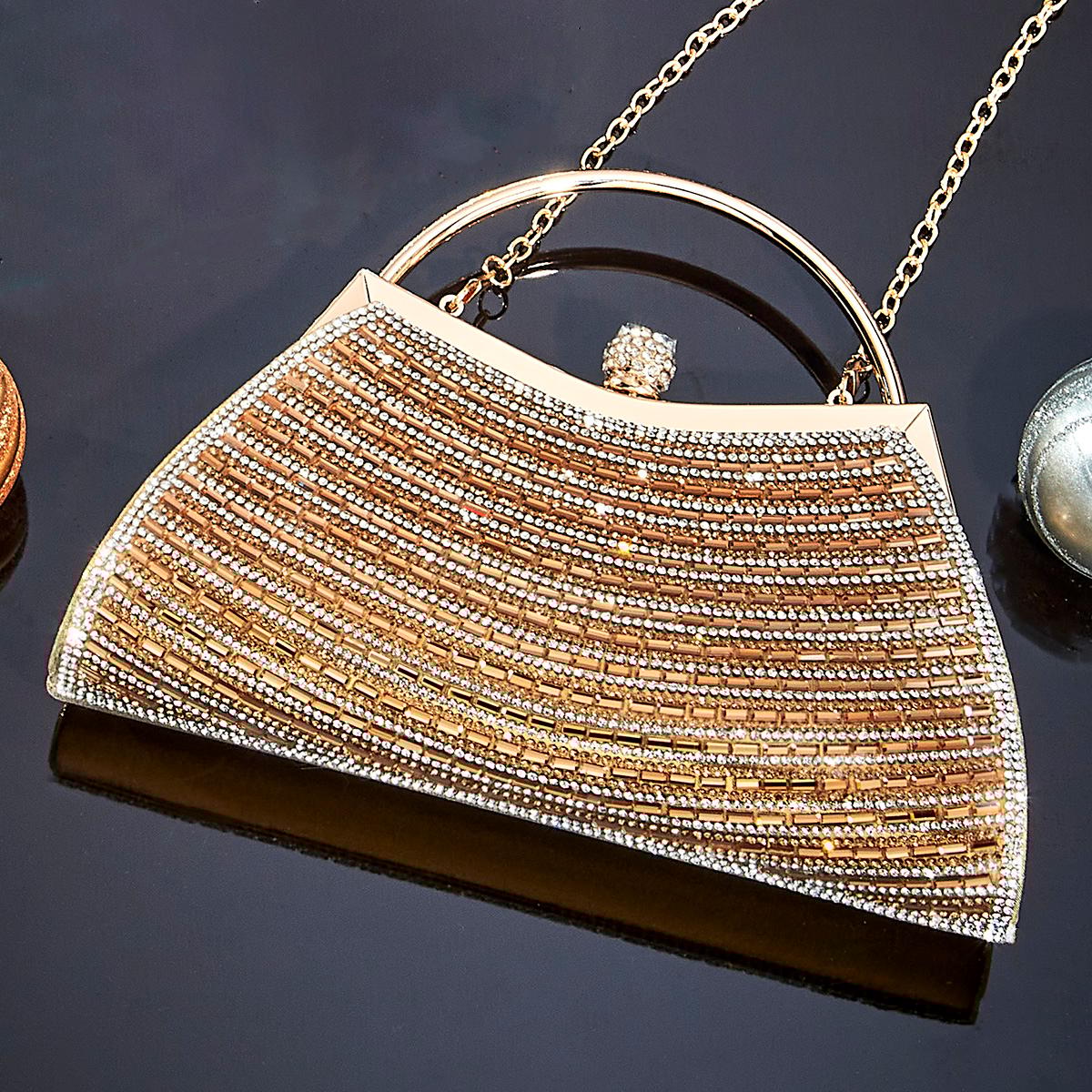 D’Margeaux Kisslock Rhinestone Evening Bag