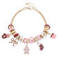 Gold Snake Chain Bracelet with Holiday Inspired Charms - image 1