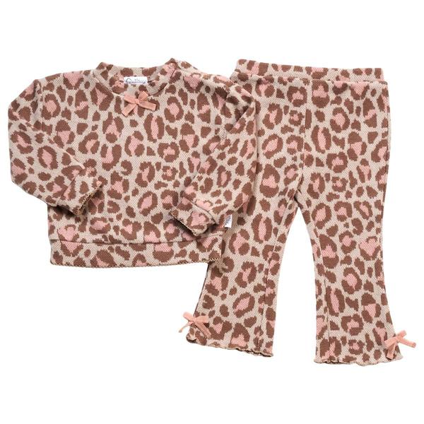 Baby Girl (12-24M) Quiltex Leopard 2pc. Sweater Set - image 