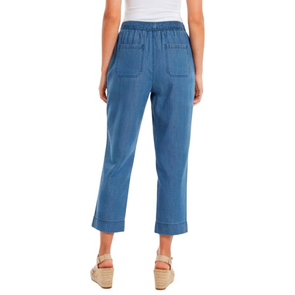 Womens Briggs Pull On Mid Rise Elastic Waist Cropped Capris