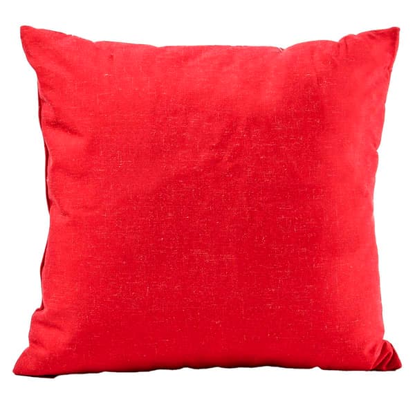 Snowflakes Red Decorative Pillow - 18x18