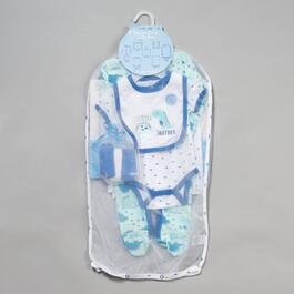 Baby Boy &#40;NB-9M&#41; Cutie Pie 9pc. Lil Brother Dino Hanging Gift Set