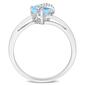 Sterling Silver Sky Blue Topaz & Diamond Accent Heart Ring - image 4