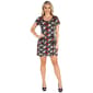 Womens 24/7 Comfort Apparel Geometric Short Sleeve Sheath Dress - image 1