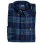 Mens IZOD&#40;R&#41; Long Sleeve Stratton Flannel Shirt - Navy Blazer - image 1