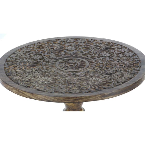 9th & Pike® Brown Wood Traditional Accent Table