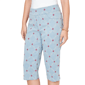 Petite Ruby Rd. French Riviera Pull On Floral Denim Capris - image 5