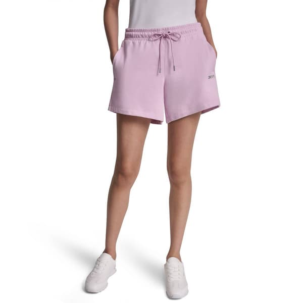 Womens DKNY Sport Foil Logo 5 Inseam French Terry Short w/ Pock - image 