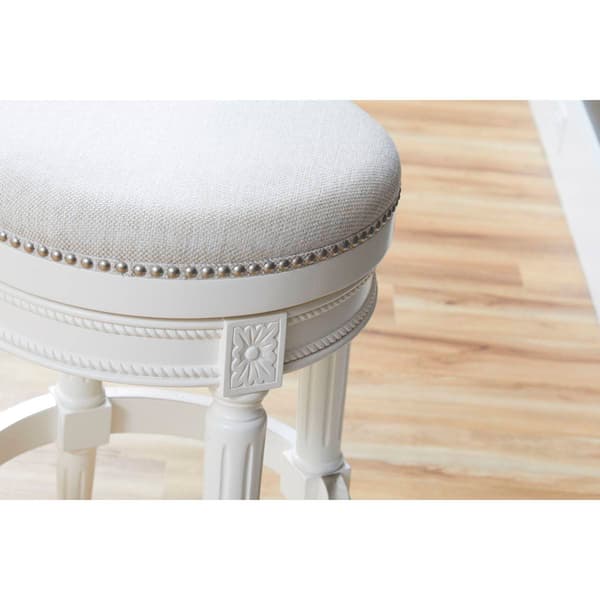 New Ridge Home Goods Chapman Bar-Height Barstool - White
