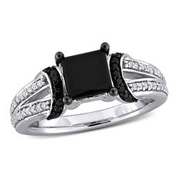 Sophia B 2 1/4ctw. Black & White Princess Diamond Ring