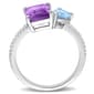 Gemstones Classics™ Sky Blue Topaz & Amethyst Toi et Moi Ring - image 3