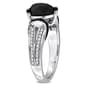 Sophia B White Gold 2 2/5ctw. Black & White Pear Diamond Ring - image 3