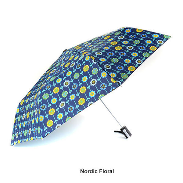 Totes Automatic Compact Umbrella - Floral