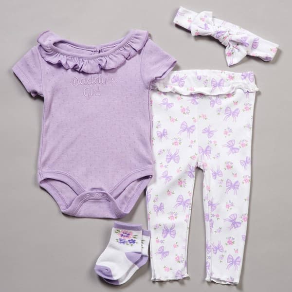Baby Girl (3-9M) Baby Essentials Dads Girl Bodysuit Pant Set - image 
