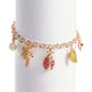 Ashley Gold-Tone Chain & Moon/Bee/Lemon/Palm Tree Charms Bracelet - image 1